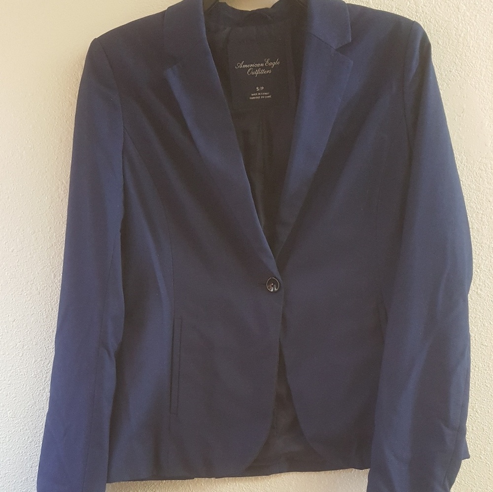 American eagle outfitters navy blue blazer